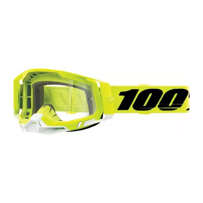 100% MX Goggles Racecraft 2 Yellow Clear
